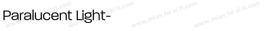 Paralucent Light字体转换